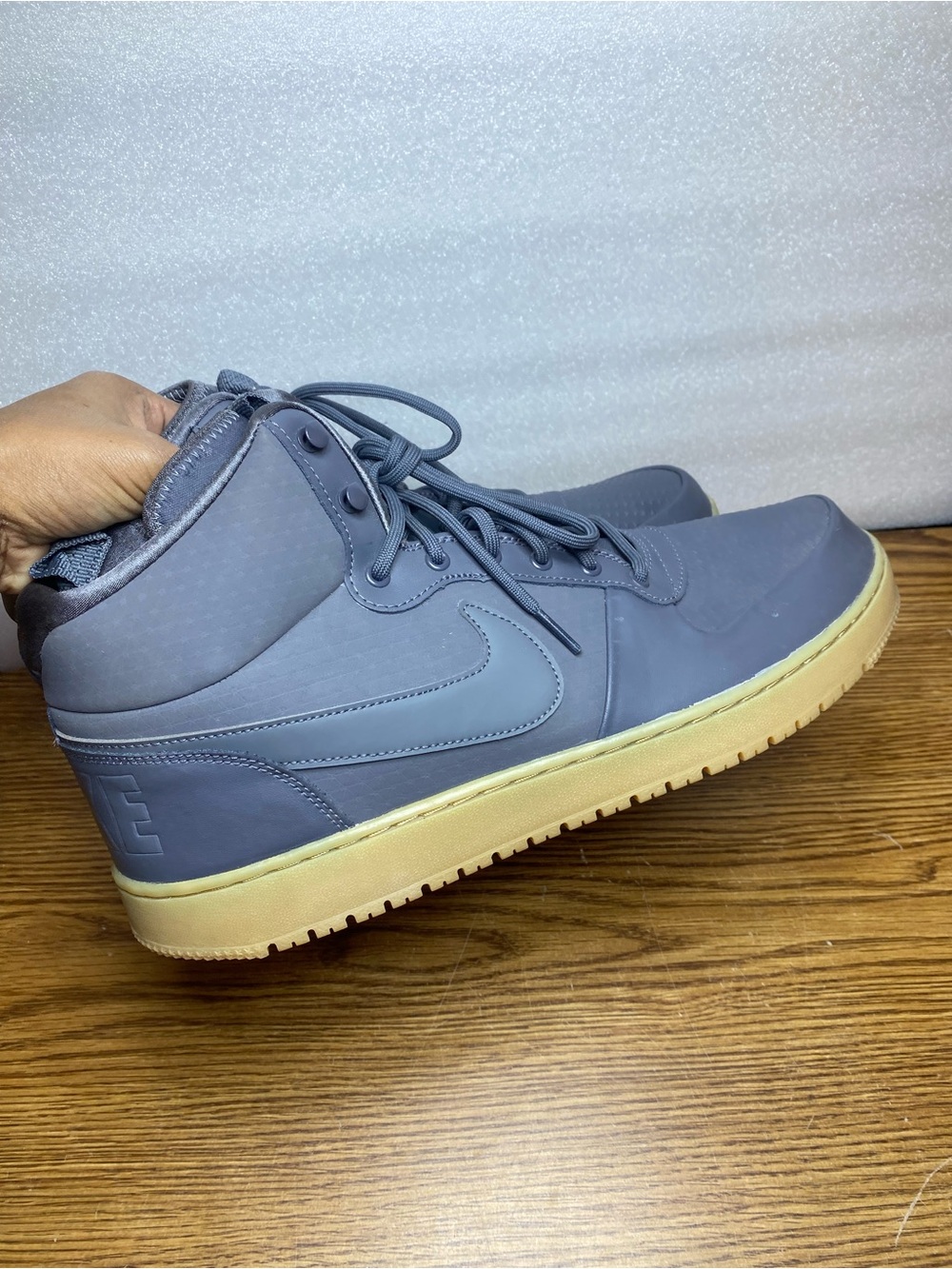 Nike Court Borough Mid Winter Boot Dark Grey Gum Brown AA0547-001 Mens Size 14